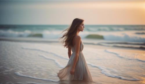 a girl in beach