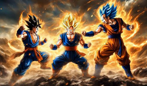 GOKU AND VEGETA FIGHTING 