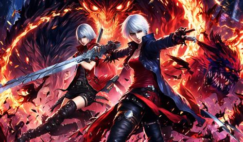 Lady devil may cry fight