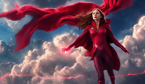 Scarlet Witch on the sky