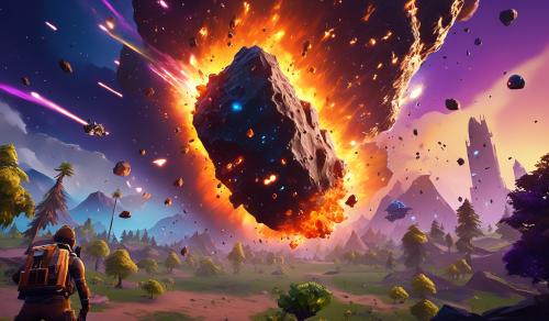 Fortnite asteroid collision