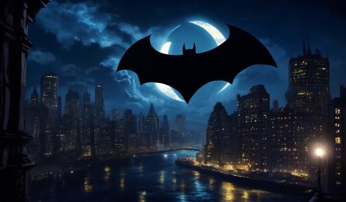 bat signal at night