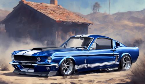 1966 Blue Shelby GT500 Mustang