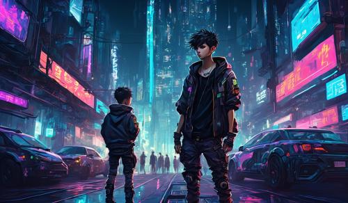 Boy anime cyberpunk