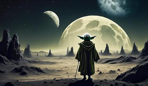 Yoda on moon