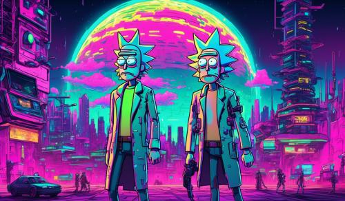 Rick and Morty cyberpunk