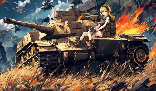 german panzer pz3aufs anime girl in