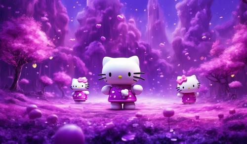 hello kitty in Purple