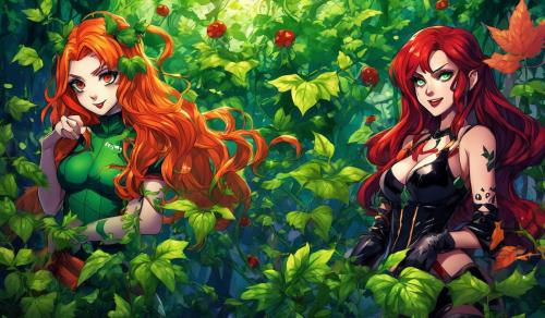 Harley qinn and poison ivy