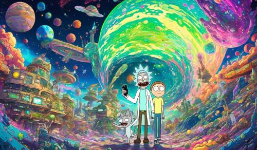 Rick and morty in otter space