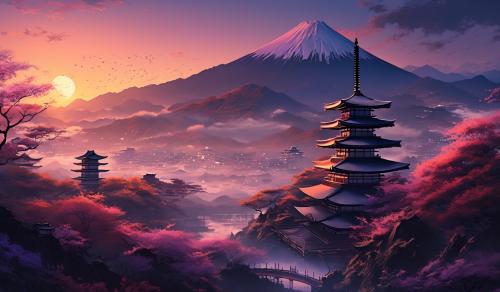 Dawn in japan