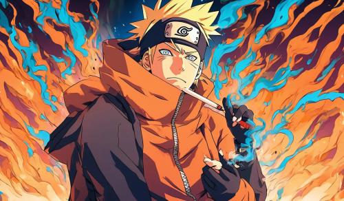 Naruto smoking a blunt