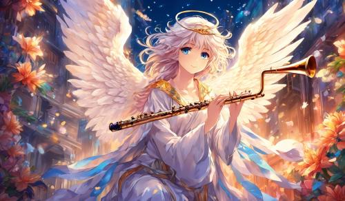 Angel with flute