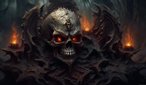 Demonic skull