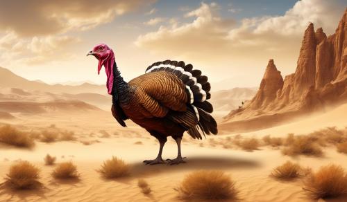 A turkey that has become a desert