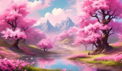 WALLPAPER SPRING PINK