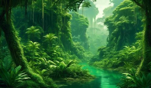 Dense Jungle green