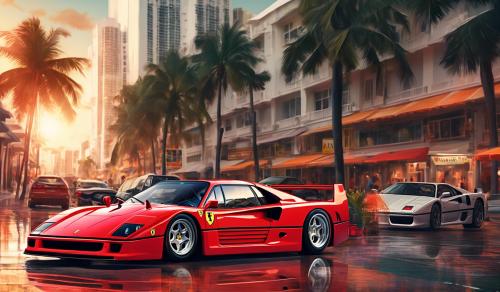 ferrari F40 en miami city