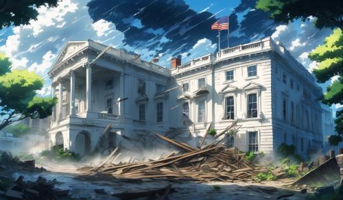 the white house was hit by a strong hurricane