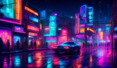 neon lights at night