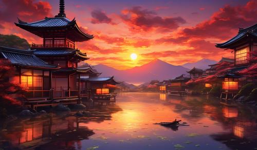 japanese sunset