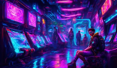 cool gaming neon cool boy or girl wallpaper