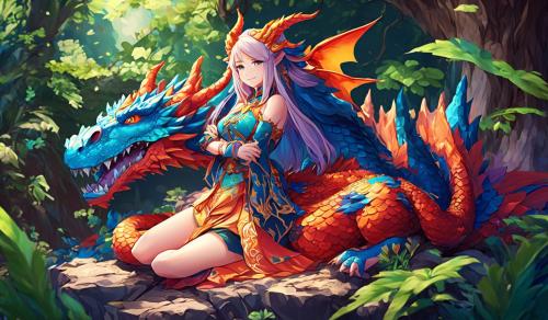 cute dragon queen resting