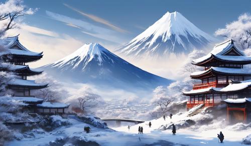 japan, landscape, winter