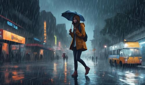 Girl in the rain