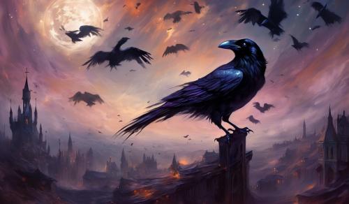 Edgar Allan Poe, horrorGothic raven