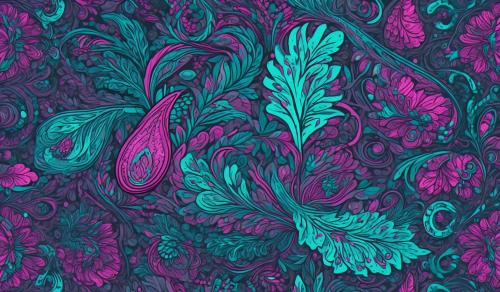 berry and grey tones with a tiny neon teal highlight... paisley wallpaper with amoled.