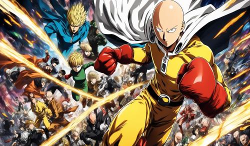 One punch man fighting 