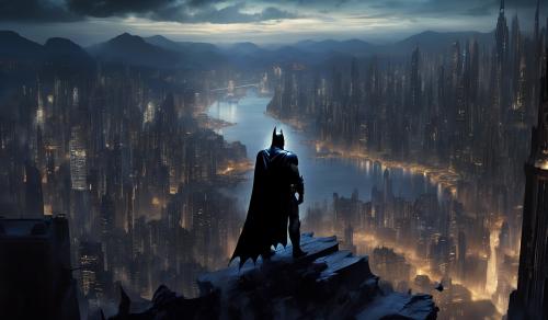 Batman looking over gothom