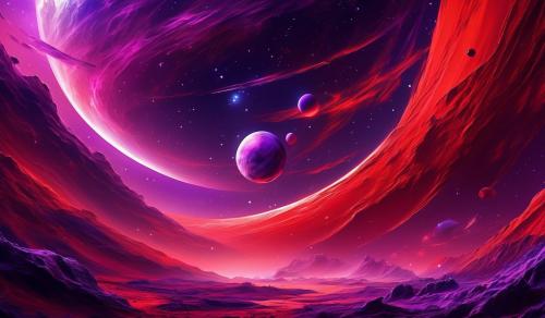 Red and purple. Space. Themed. Background.