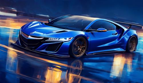 Blue Acura NSX 2024