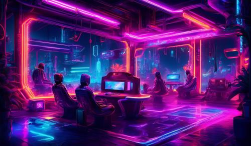 astetic neon gamingrelaxing vibe