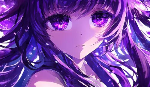 girl purple eyes