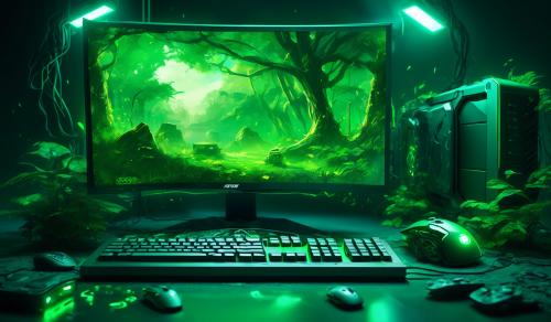 green gaming pc