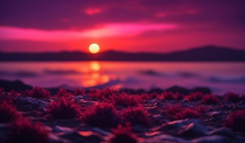 beautiful red and purple sunset