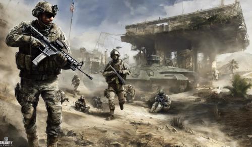 genera una imagen sobre call of duty