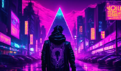 The dark and evil prince of the night, a cybernetic wanderer walking the streets of a dark city with purle neons. Violence is the eye of the night. Forever standing in the horizon is the pyramid of crystal forever standing. Hail Satan !