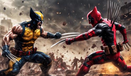 wolverine with Deadpool is fighting of civil war 