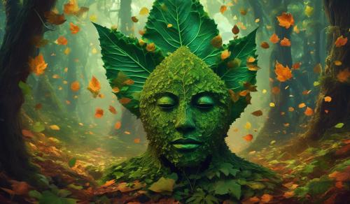 W33d leaf person with a b0ng trippy