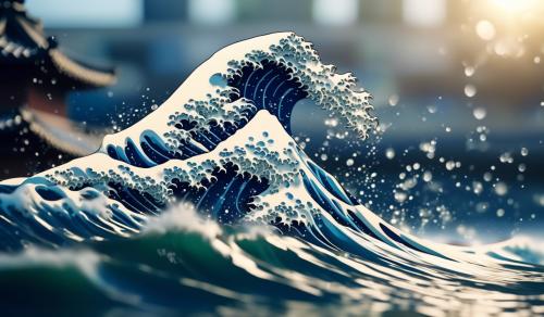 realistic the great wave off kanagawa