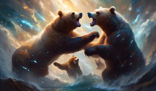 Bears fighting