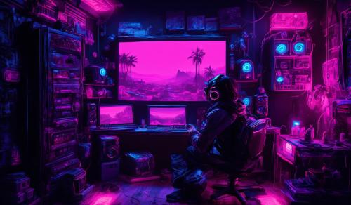 Black light pink gamer bougie