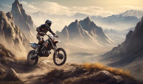 Dirtbike in mountains 