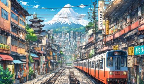 Vistas kioto en tren japones 