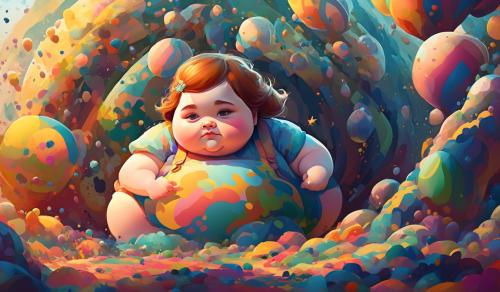 Abstract chubby girl