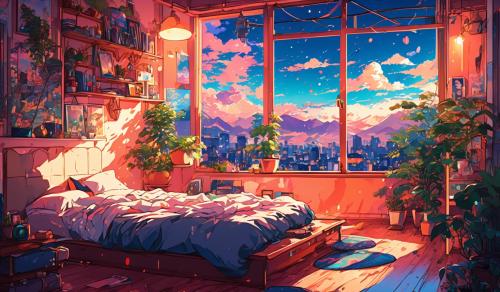 chill lofi in bedroom